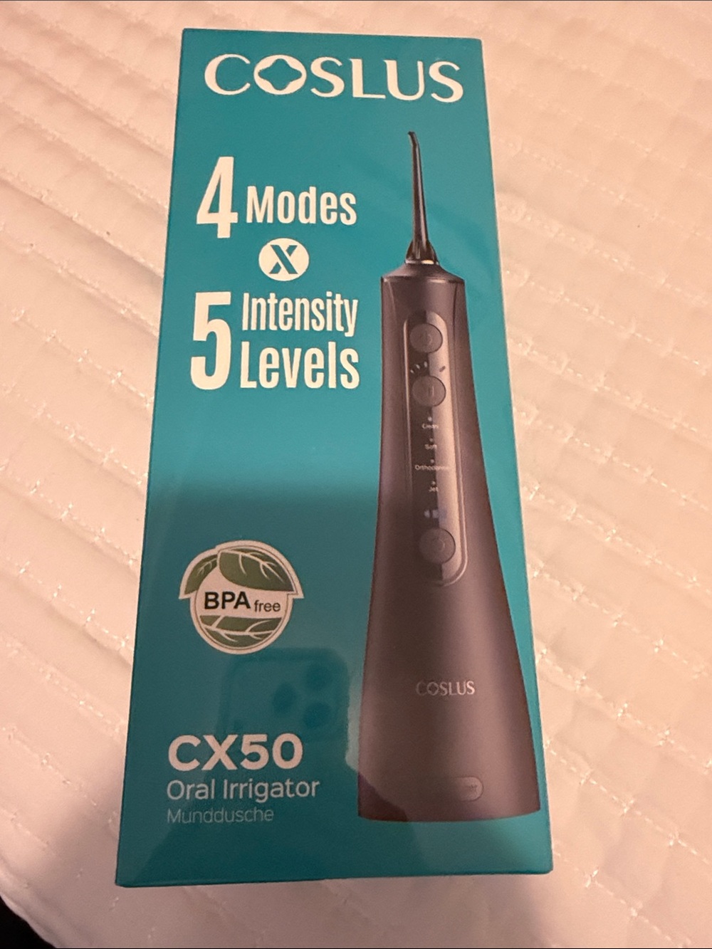 CX50 Black Oral Irrigator - 4 Modes, 5 Intensity Levels
